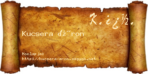 Kucsera Áron névjegykártya